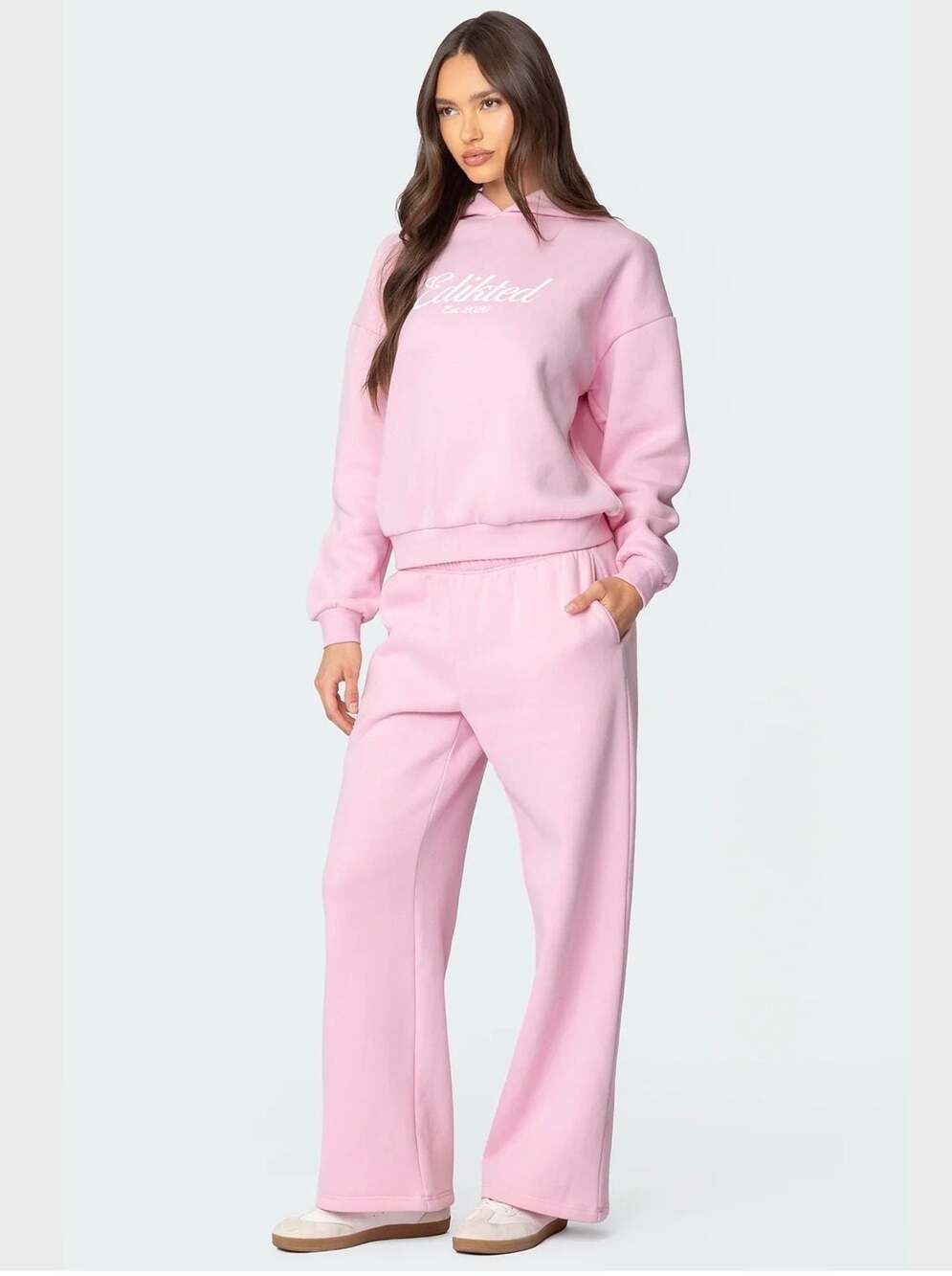 Miss Edikted Logo Hoodie (M) and Miss Edikted WIde Leg pants (S)